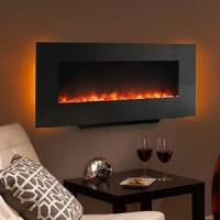 Hearth & Home 38-In Black Linear Wall Mount Electric Fireplace - SF-WM38-BK - B00MOIAZCE